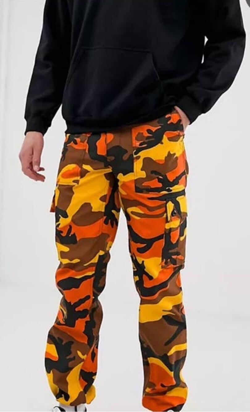 Zumiez Rothco Orange Camo Cargo Pants Size Small